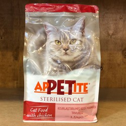 Appetite Sterilised Tavuklu Kısırlaştırılmış Kedi Maması 1,5KG 